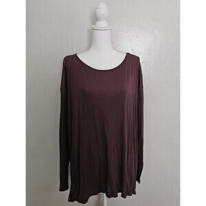 14th & Union Maroon Long Sleeve Top
